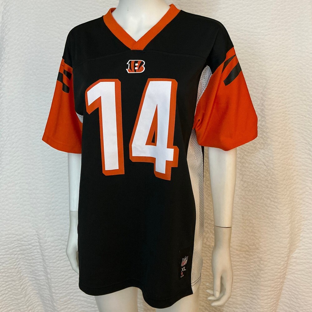 NFL Team Apparell Cincinnati Bengals Andy Dalton Jersey Youth XL Black Orange Fo